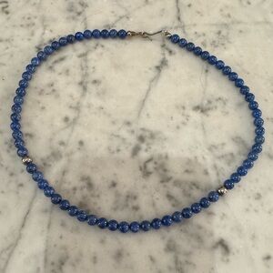 Elegant Blue Beaded Necklace